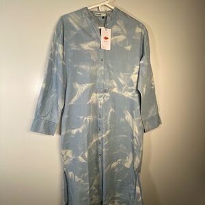 Blue Long Sleeve Dress